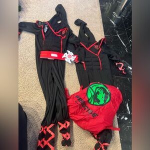 Kids Ninja Costume Set - Black and Red